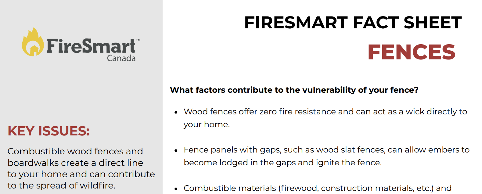 FireSmart Fact Sheet: Fences thumbnail