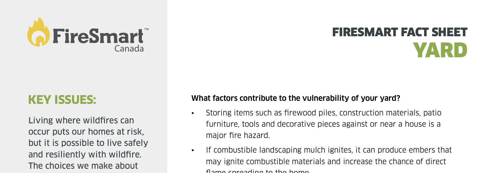 FireSmart Fact Sheet: Yard thumbnail