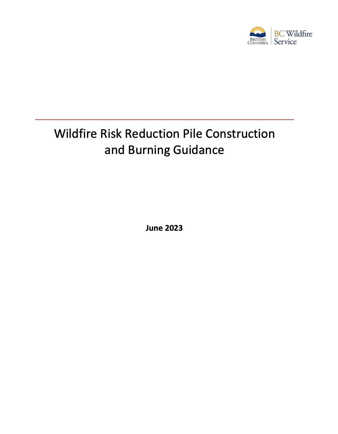 Wildfire Risk Reduction Pile Construction and Burning Guidance  thumbnail