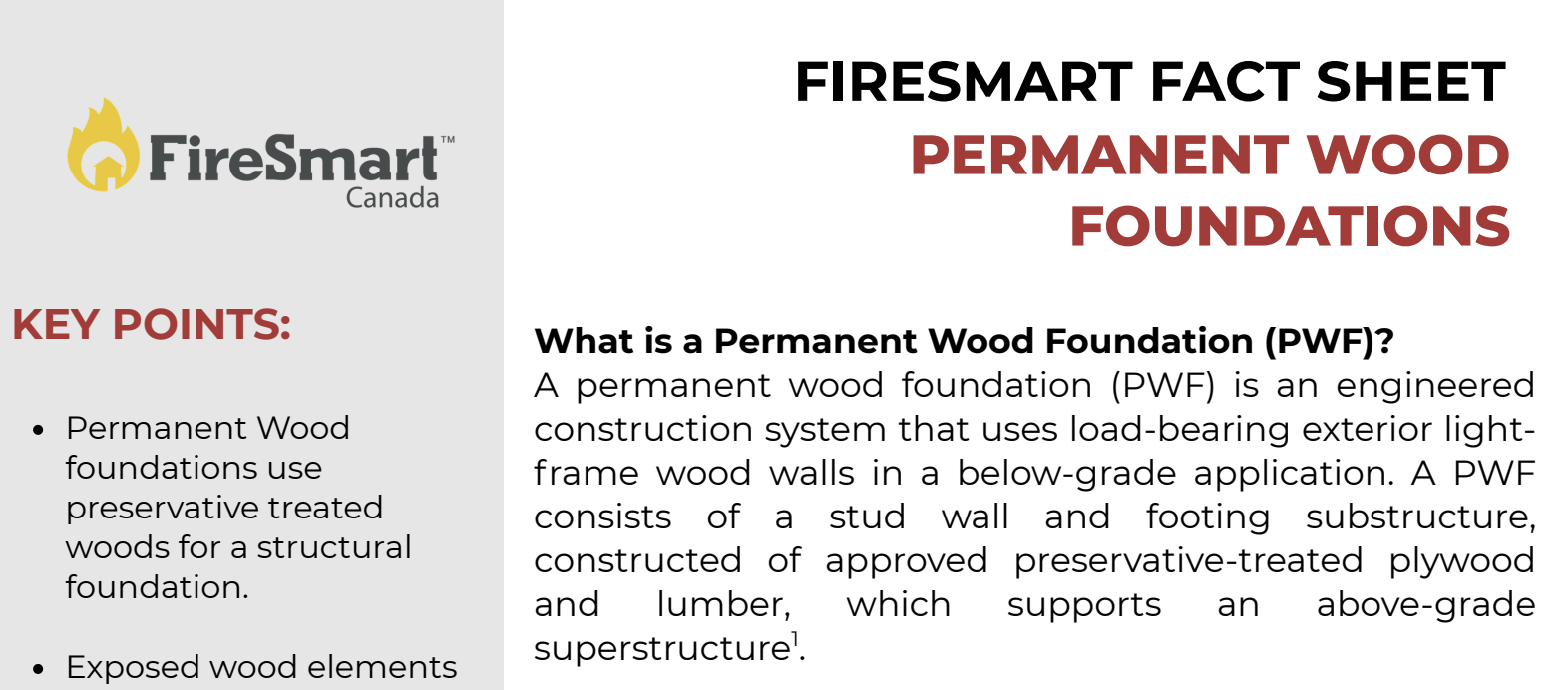 FireSmart Fact Sheet: Permanent Wood Foundations thumbnail