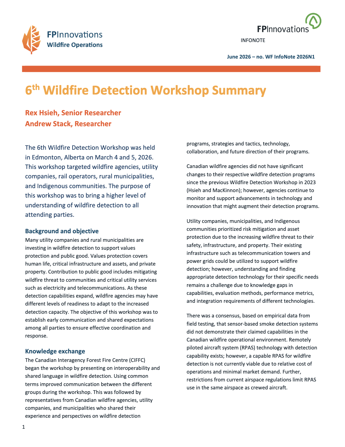 6th Wildfire Detection Workshop Summary thumbnail