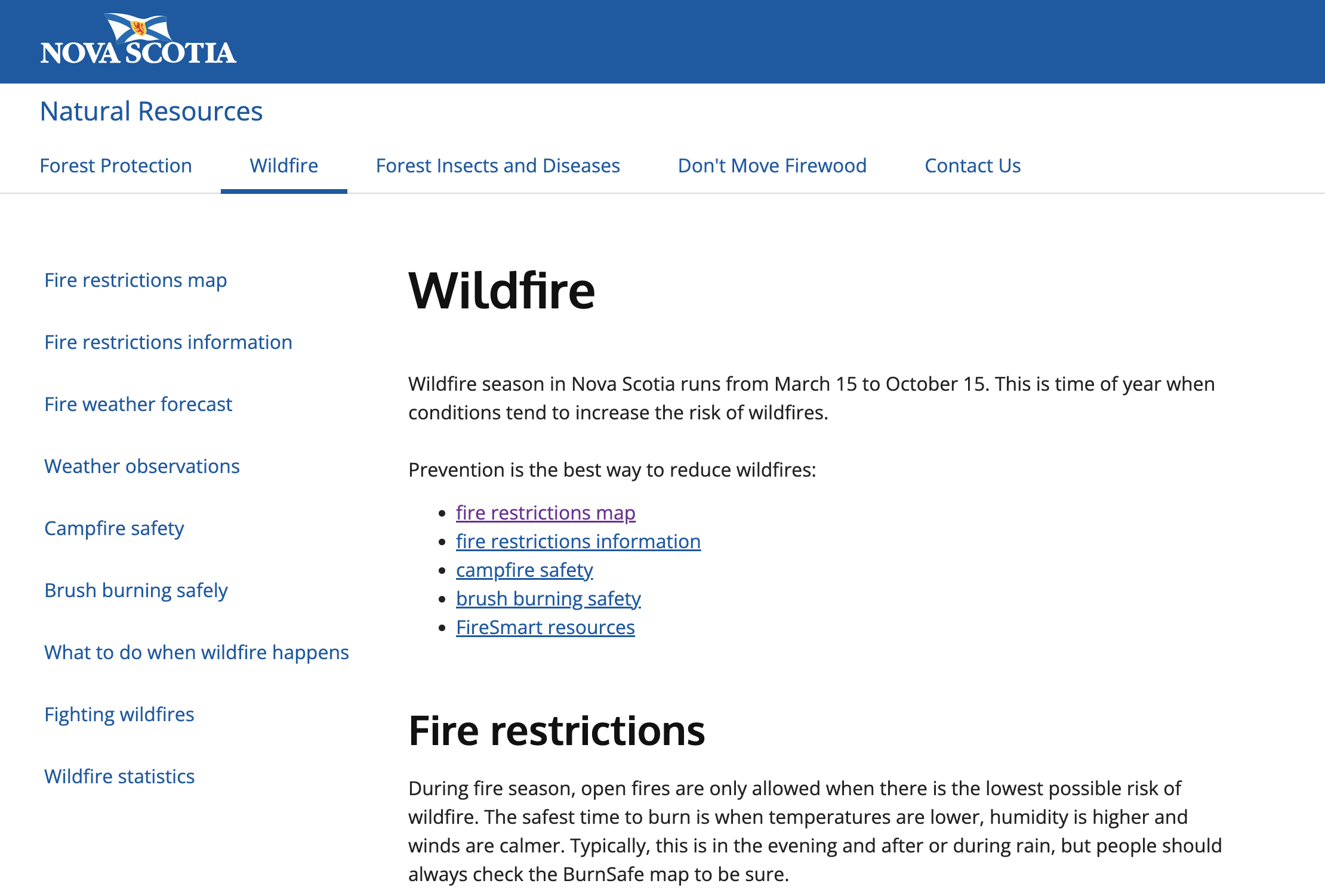 Wildfire — Government of Nova Scotia thumbnail