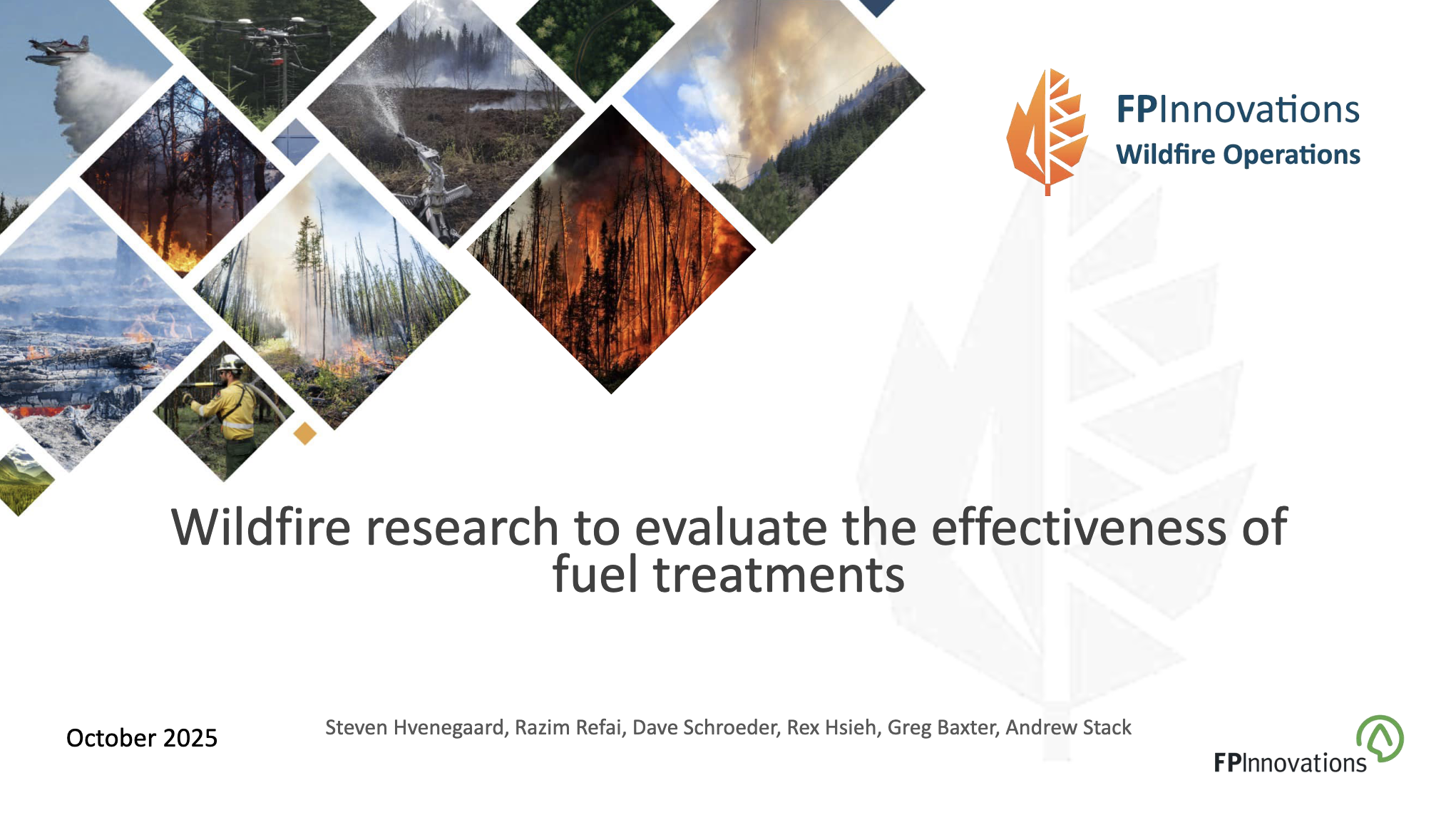 Wildfire research to evaluate the effectiveness of fuel treatments thumbnail
