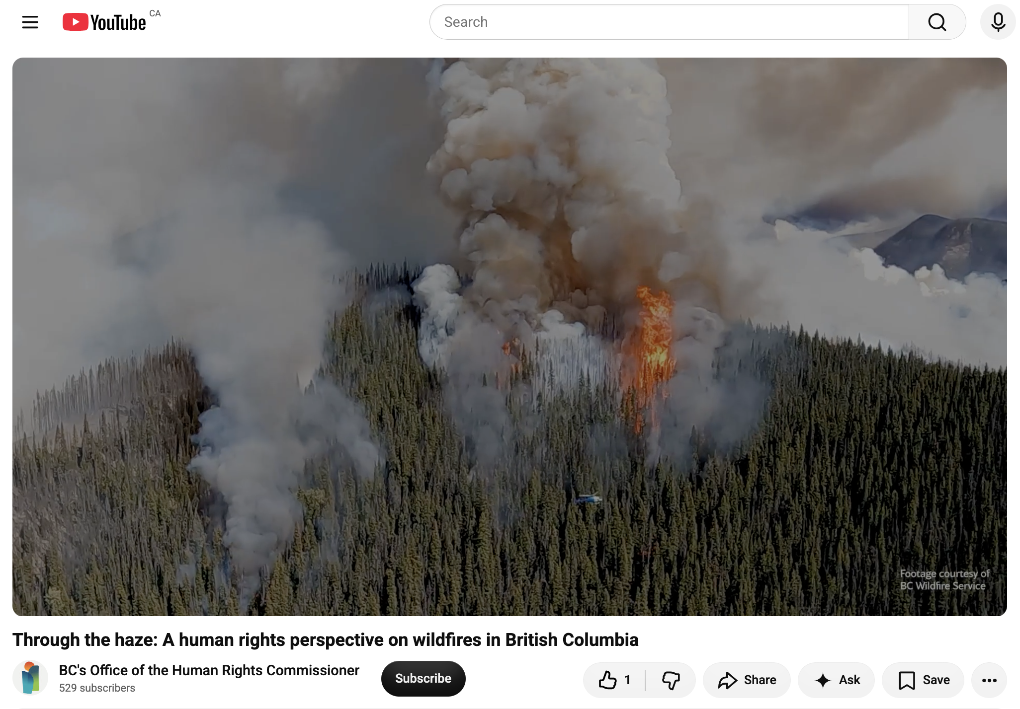 Through the haze: A human rights perspective on wildfires in British Columbia thumbnail