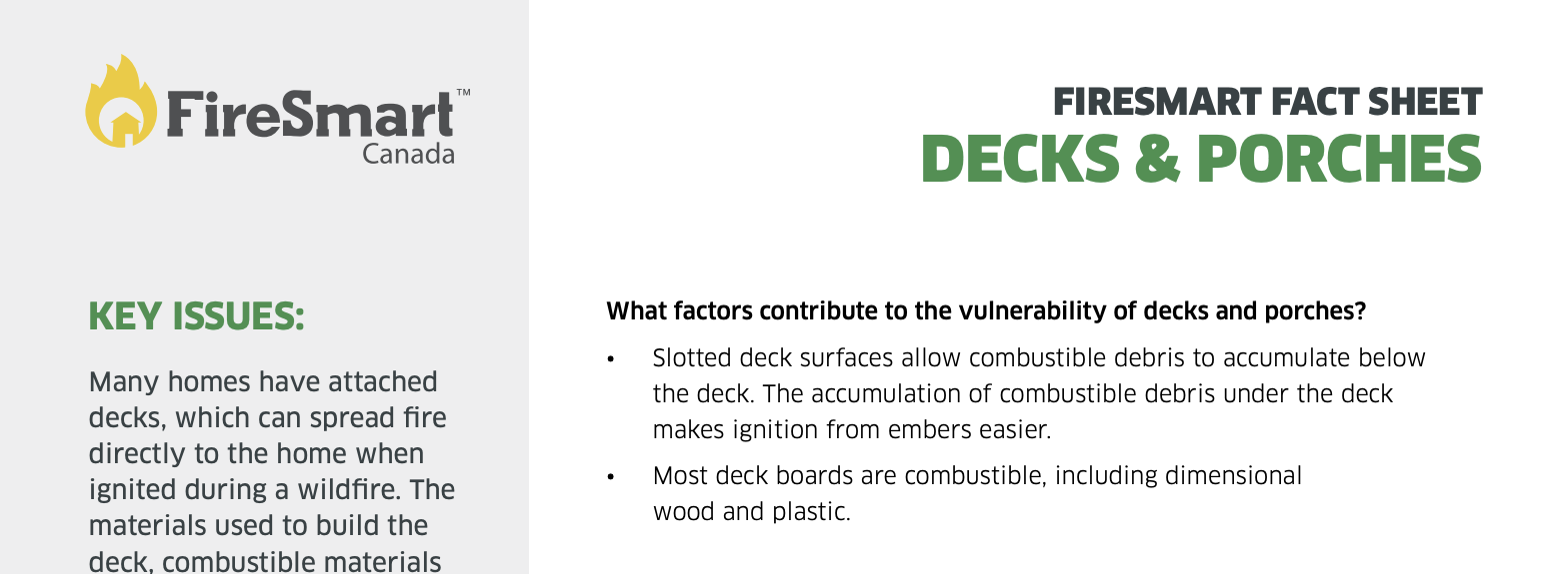 FireSmart Fact Sheet: Decks and Porches thumbnail