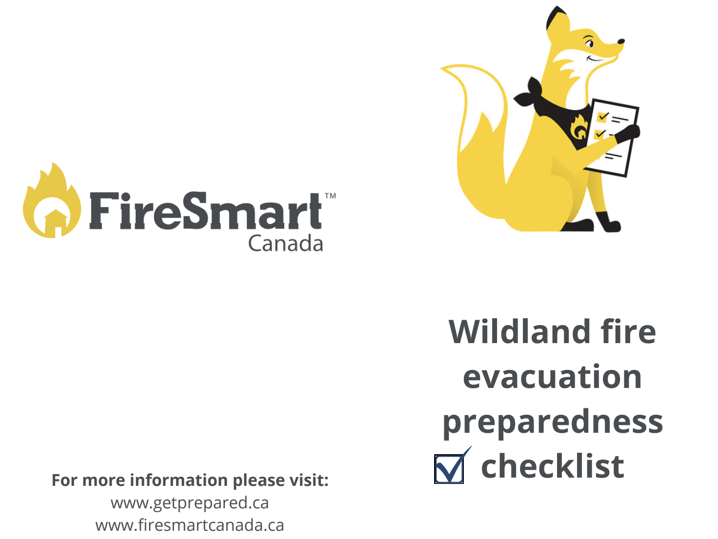 FireSmart Wildland fire Evacuation Preparedness List thumbnail
